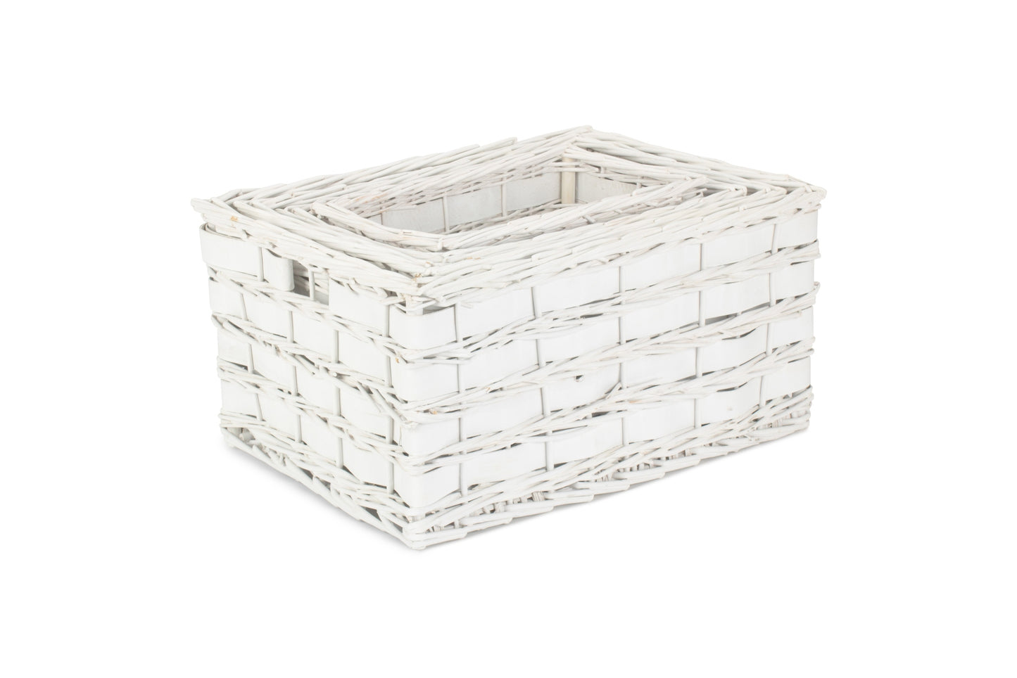 White Scandi Storage Basket Set 4