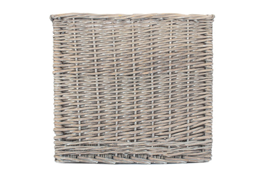 Square Grey Wash Willow Storage Basket