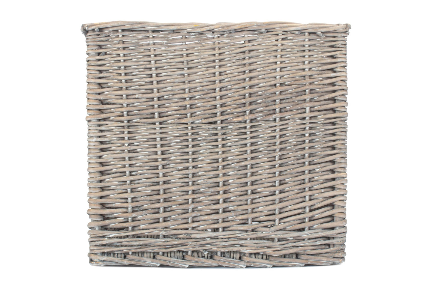 Square Grey Wash Willow Storage Basket