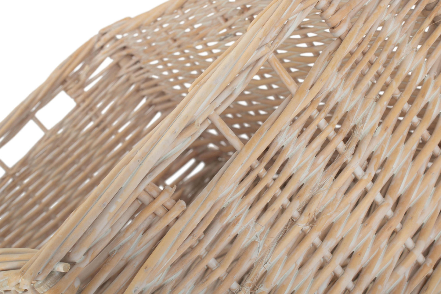 White Wash Willow Bathroom Tidy Storage Basket