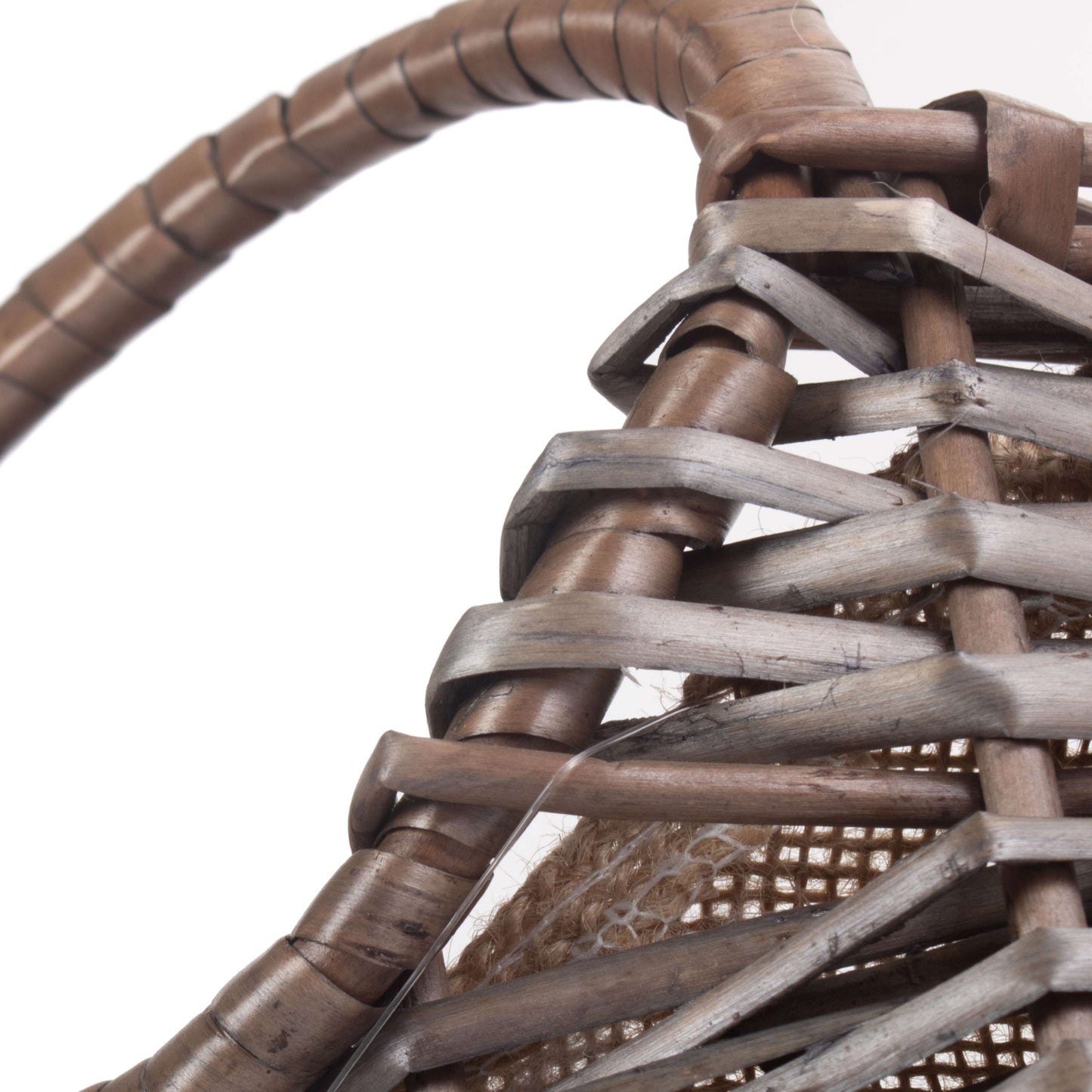 Small Scoop Neck Antique Wash Hessian Lined Basket