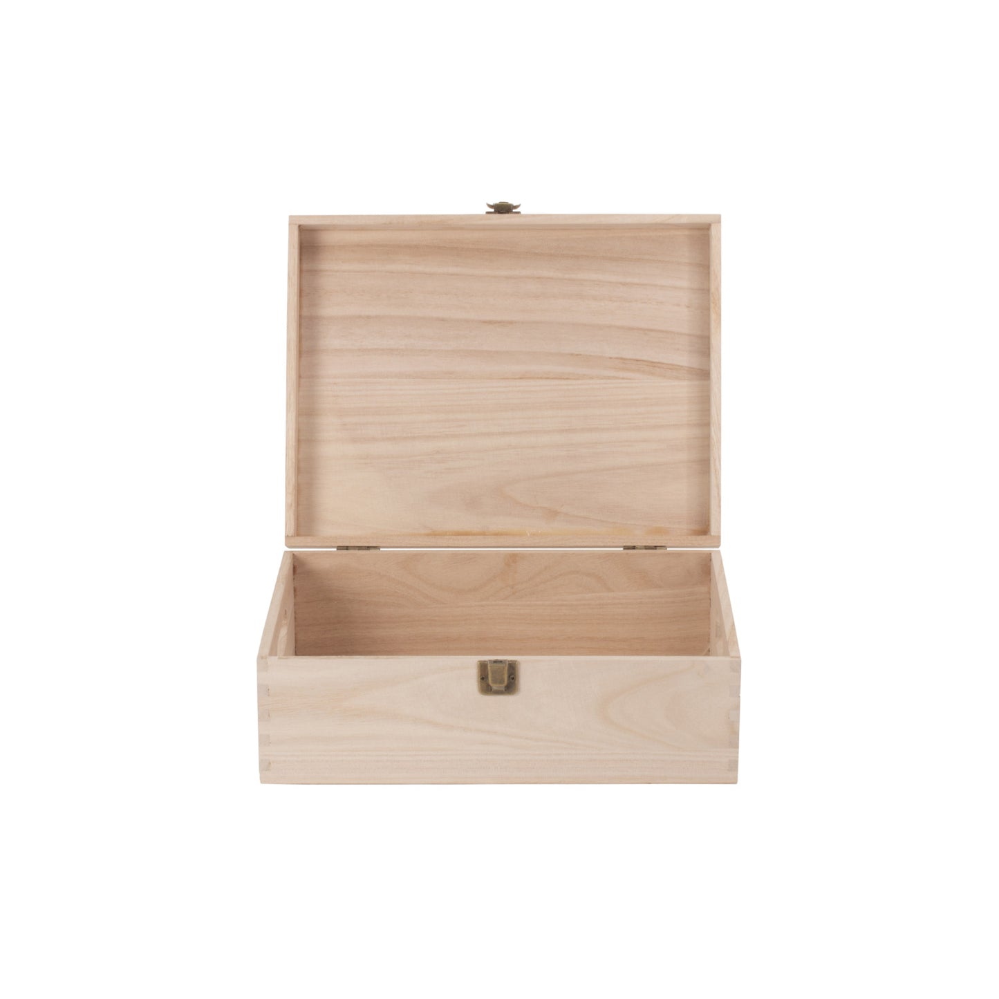 12 Inch Unvarnished Wooden Keepsake Box