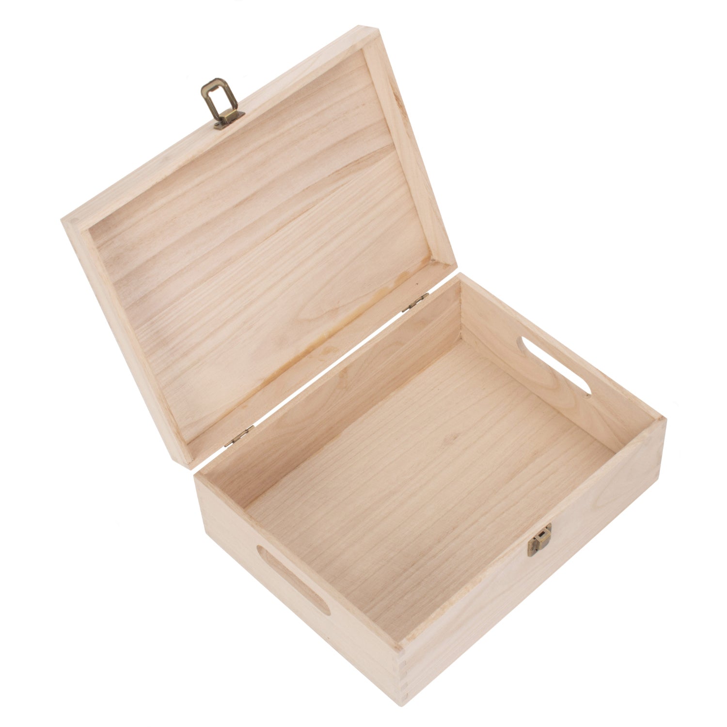 12 Inch Unvarnished Wooden Keepsake Box