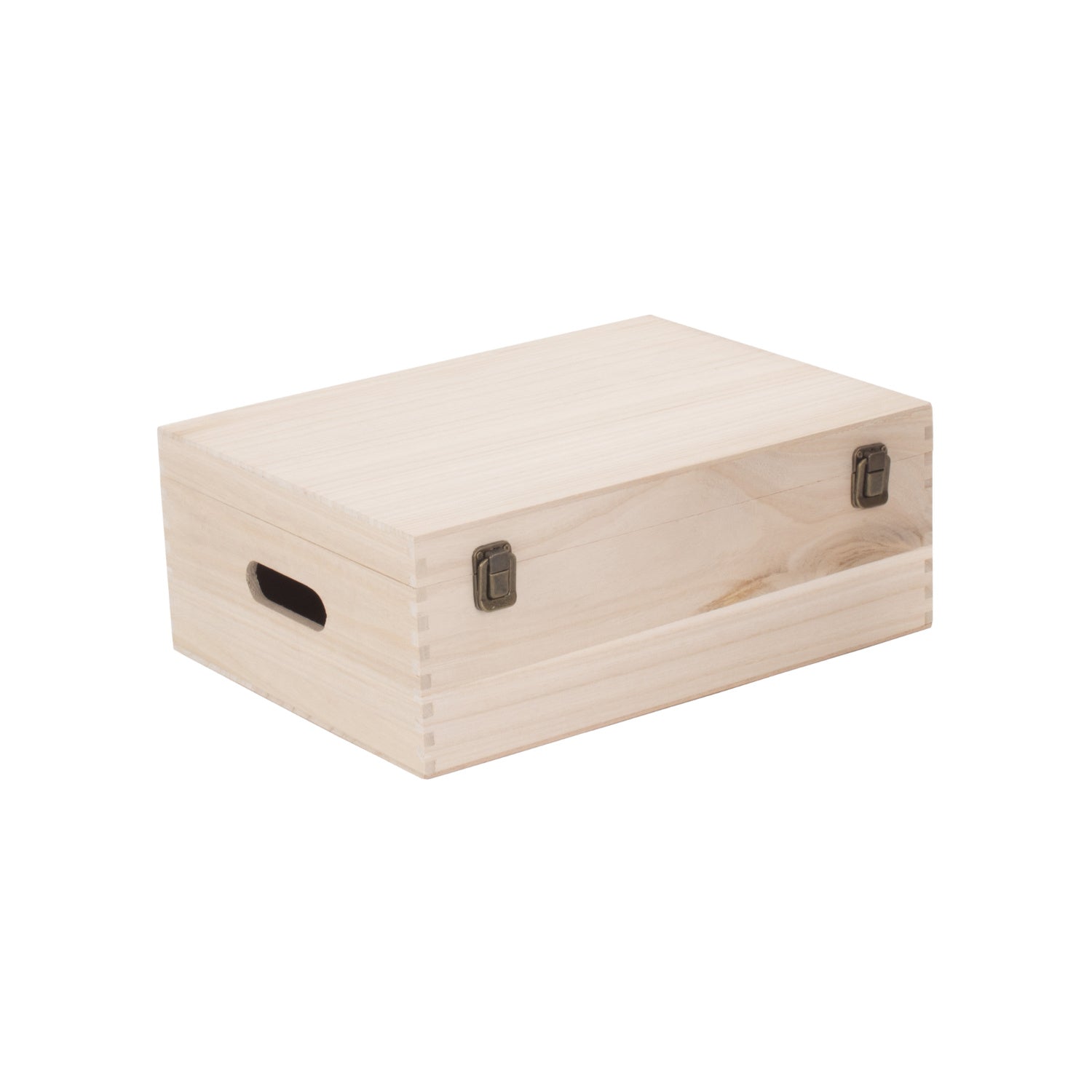 14 Inch Unvarnished Wooden Keepsake Box
