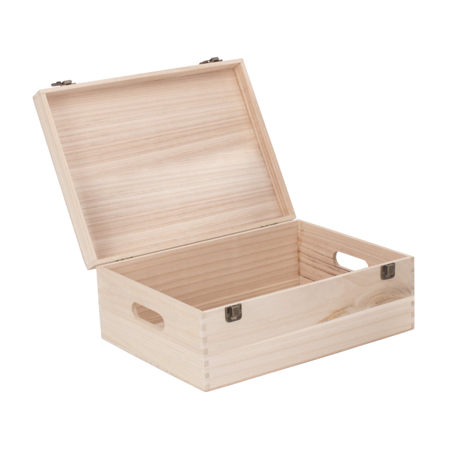 14 Inch Unvarnished Wooden Keepsake Box