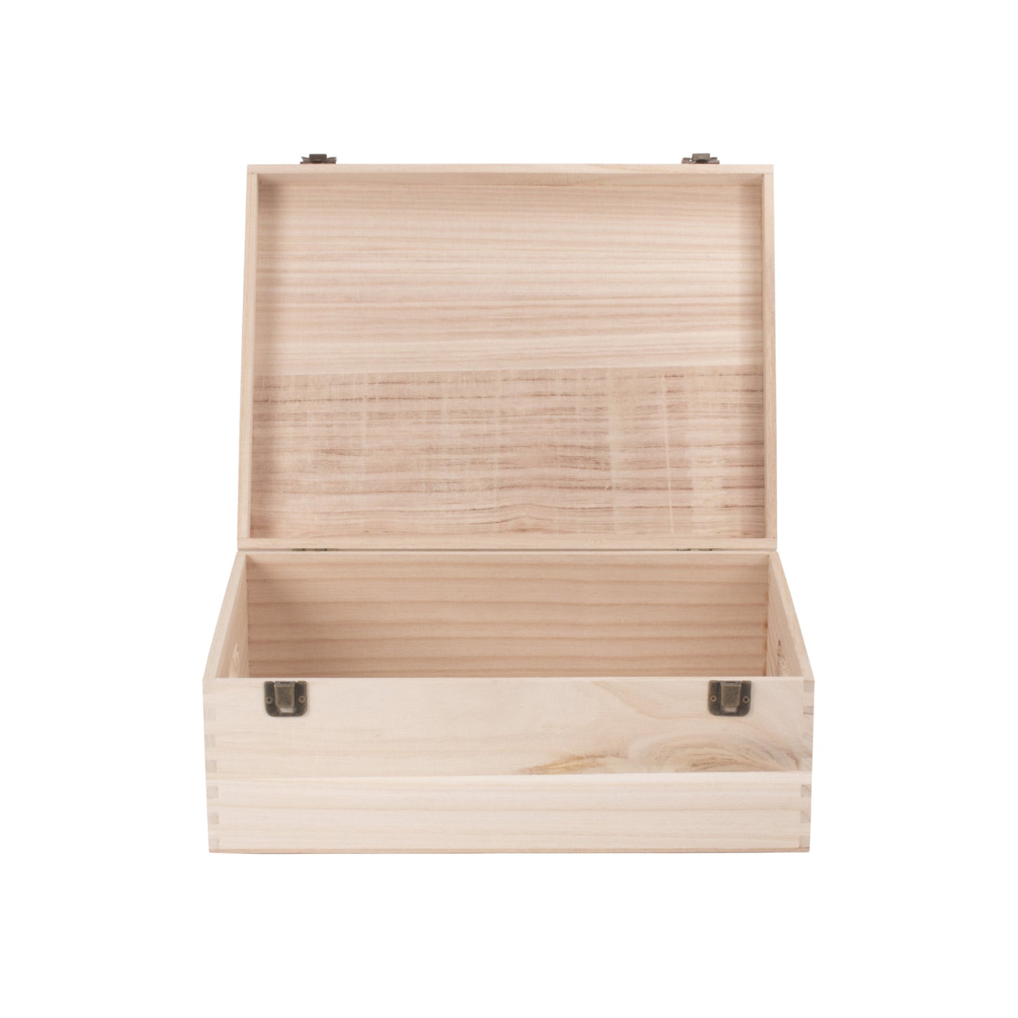 14 Inch Unvarnished Wooden Keepsake Box