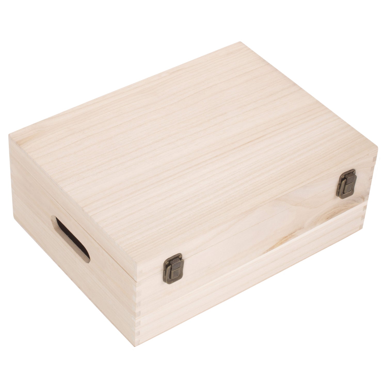 14 Inch Unvarnished Wooden Keepsake Box