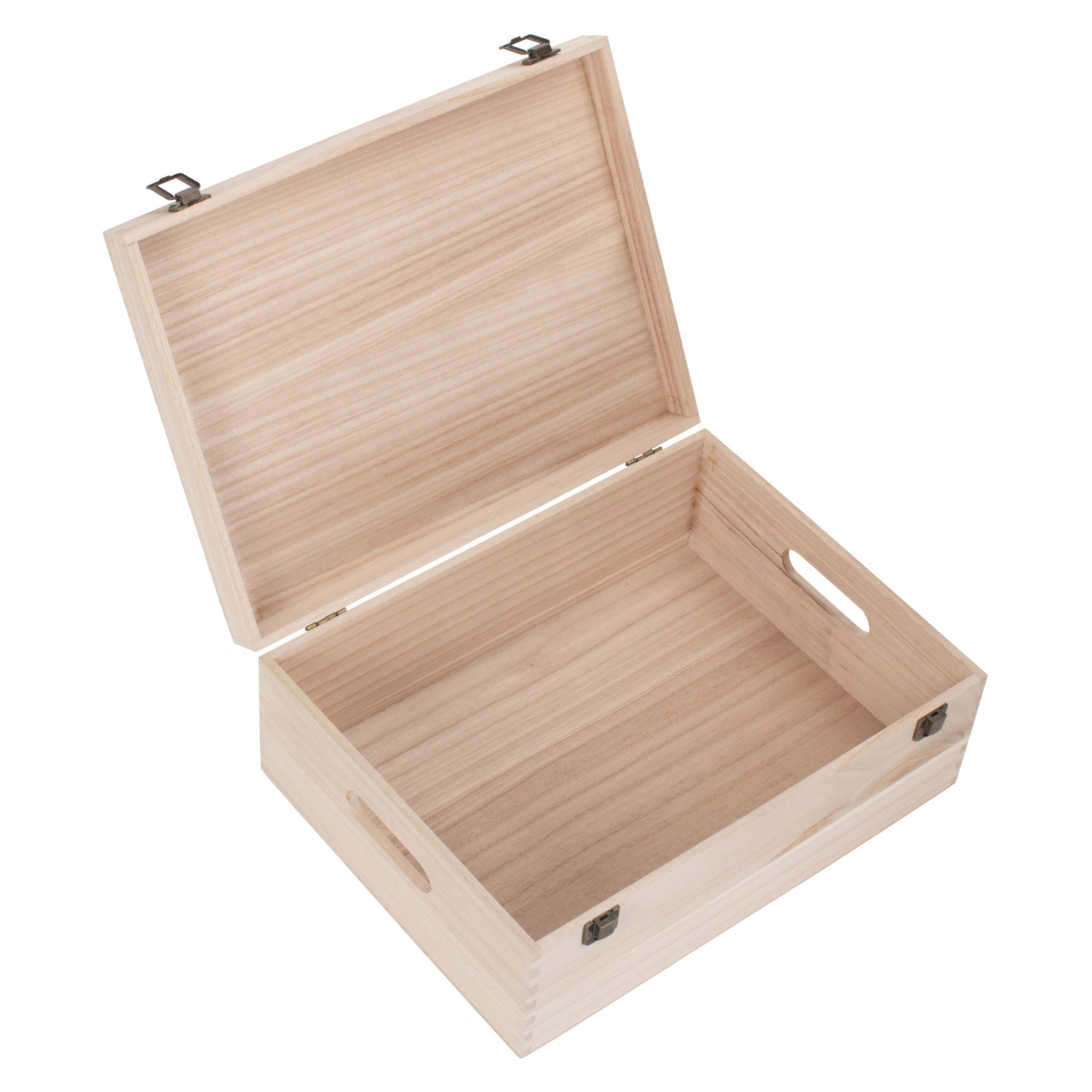 14 Inch Unvarnished Wooden Keepsake Box