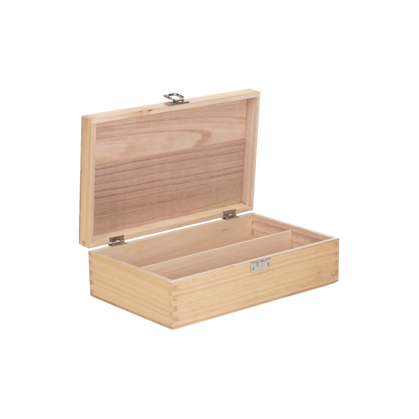 Two Bottle Clear Varnish Wooden Box