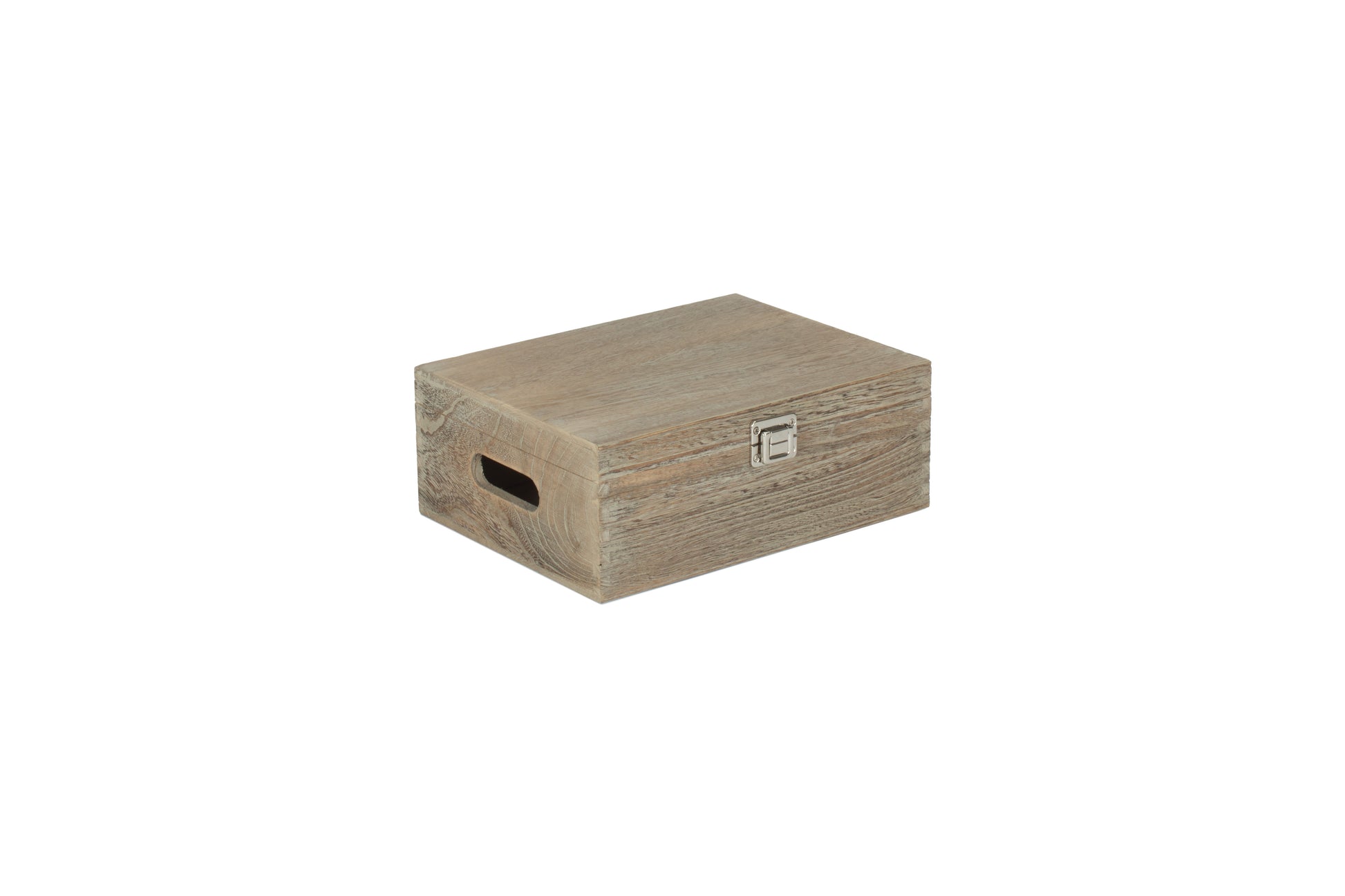 12 Inch Oak Effect Wooden Keepsake Box