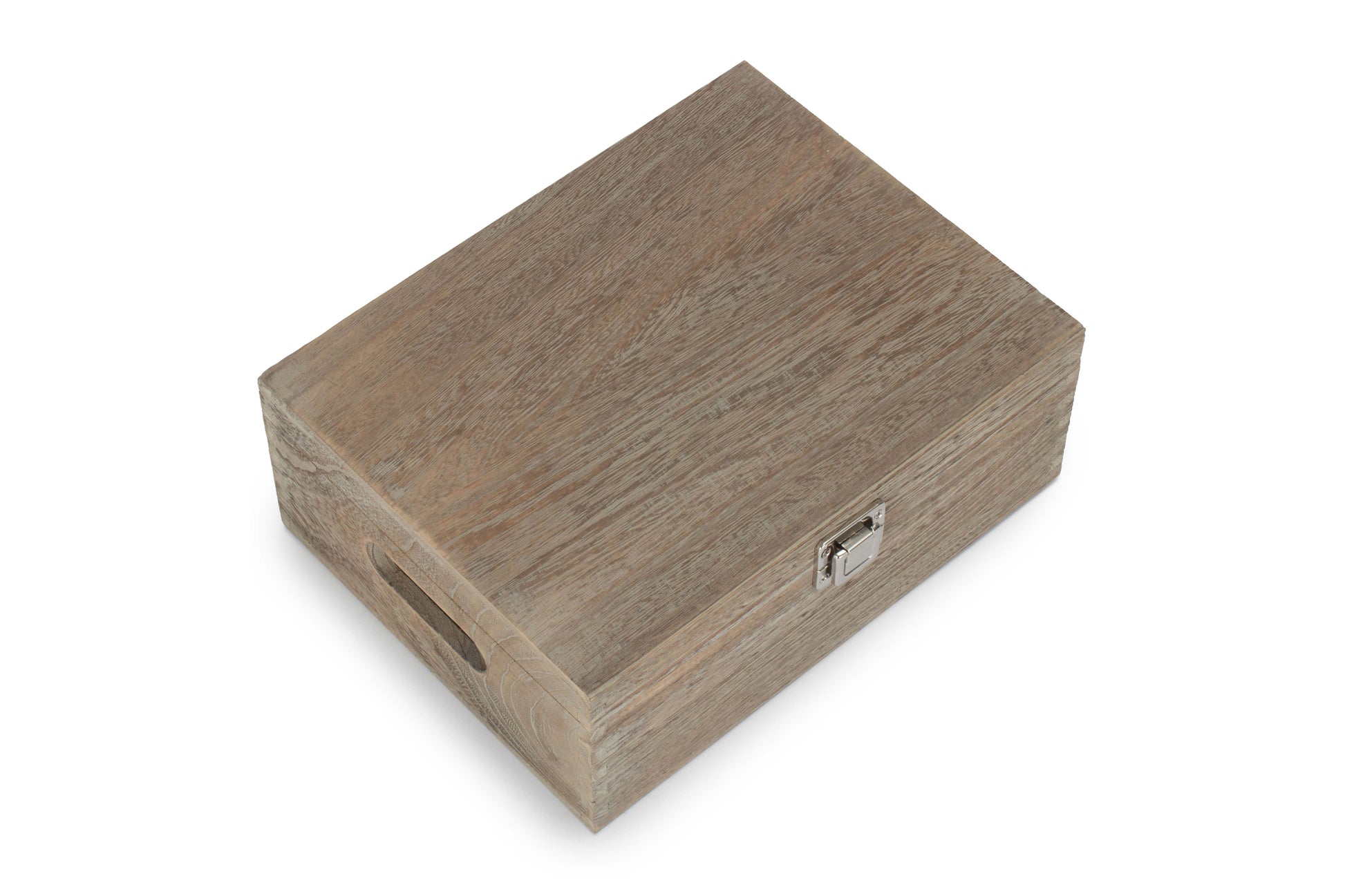 12 Inch Oak Effect Wooden Keepsake Box