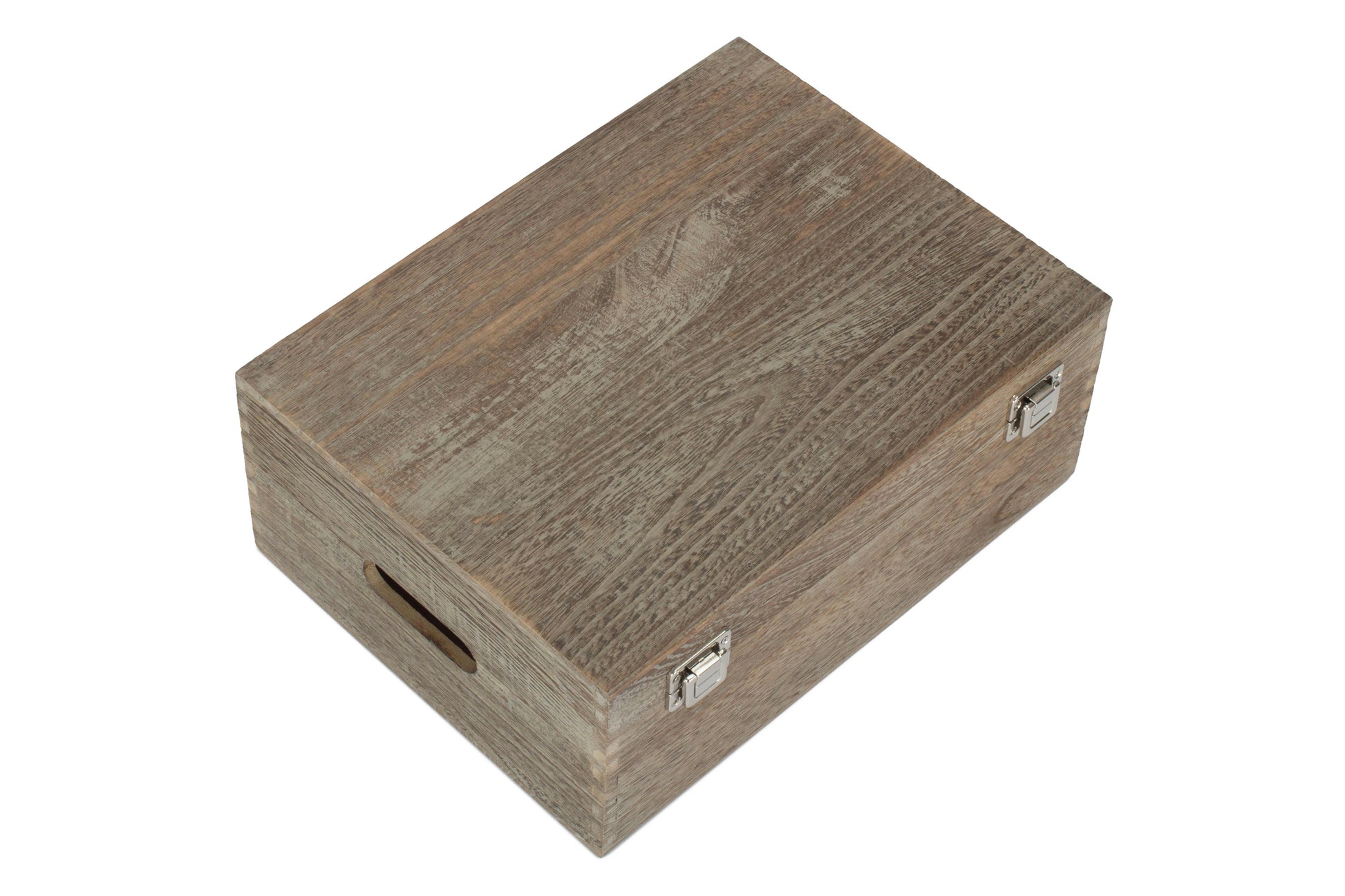 14 Inch Oak Effect Wooden Keepsake Box