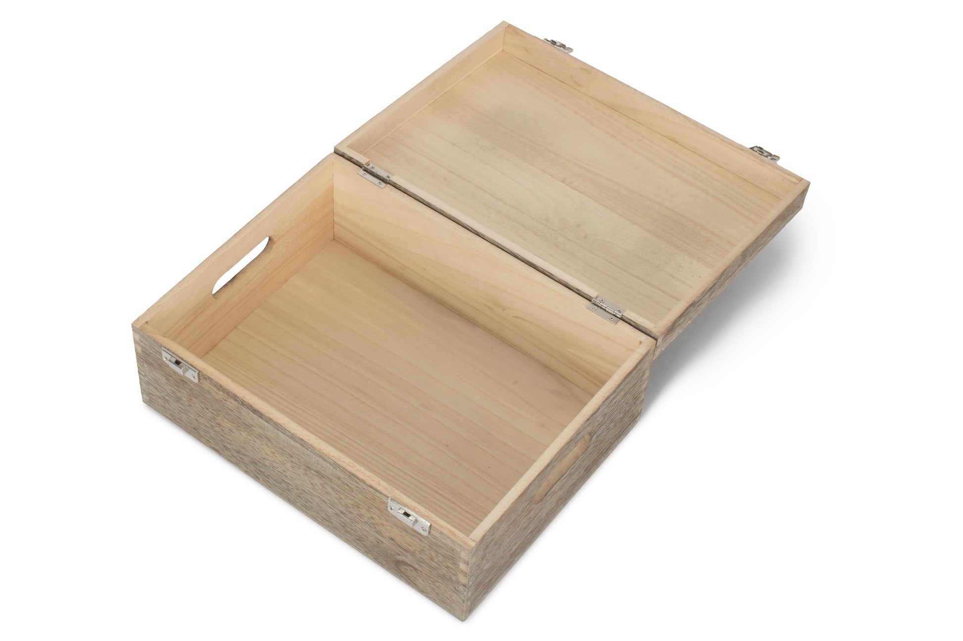 14 Inch Oak Effect Wooden Keepsake Box