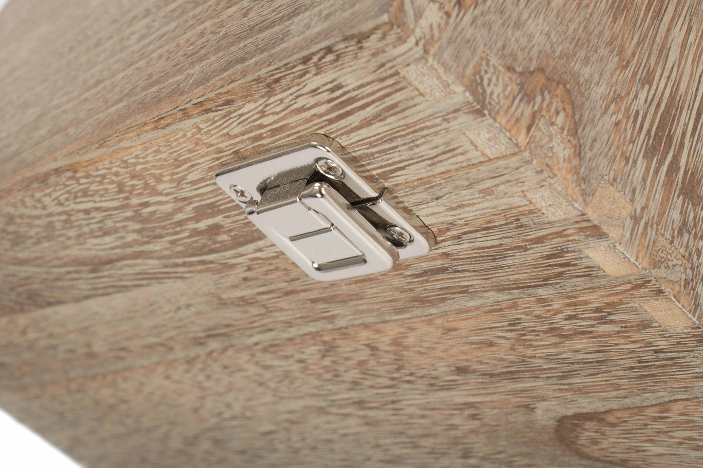 14 Inch Oak Effect Wooden Keepsake Box