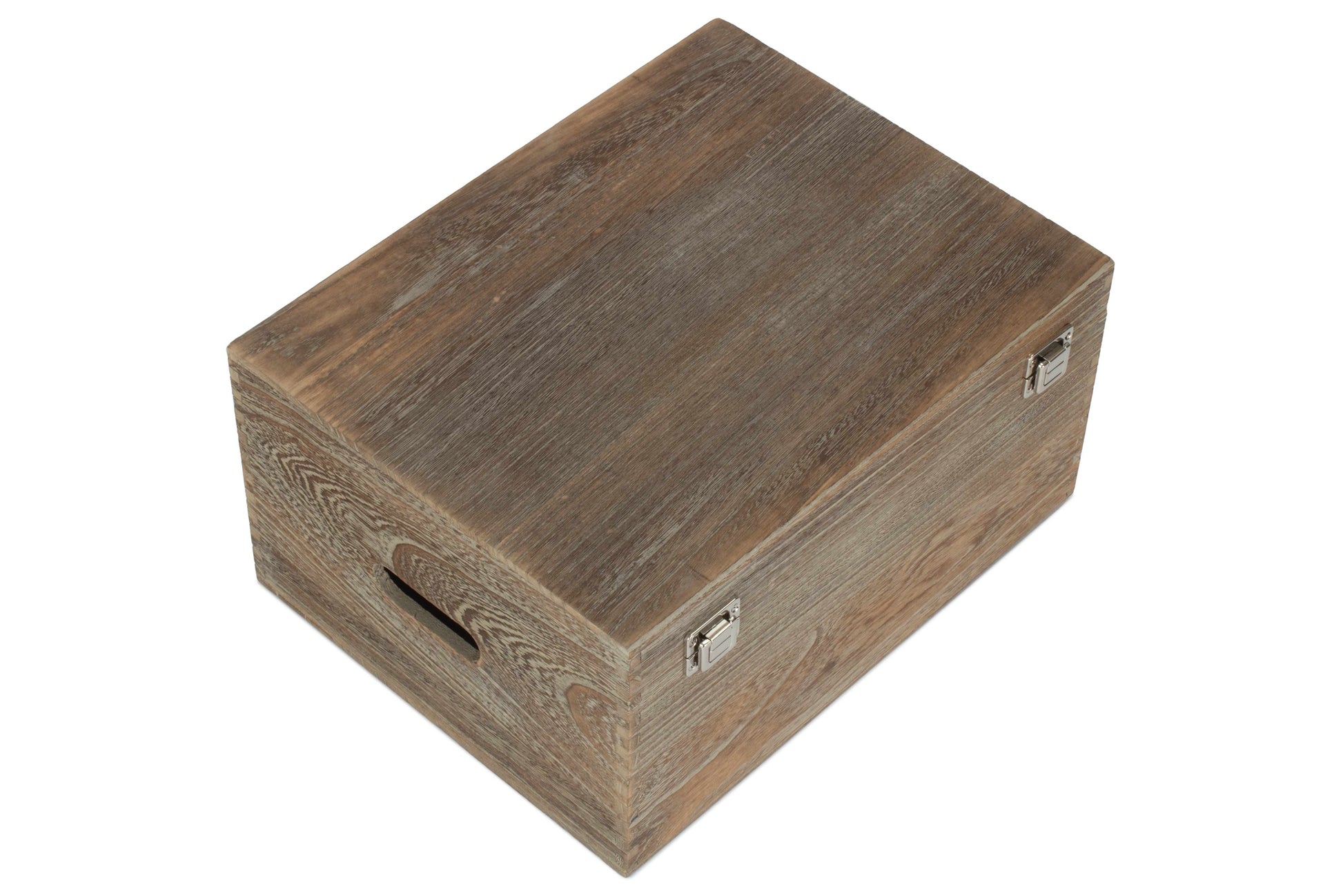 16 Inch Oak Effect Wooden Keepsake Box