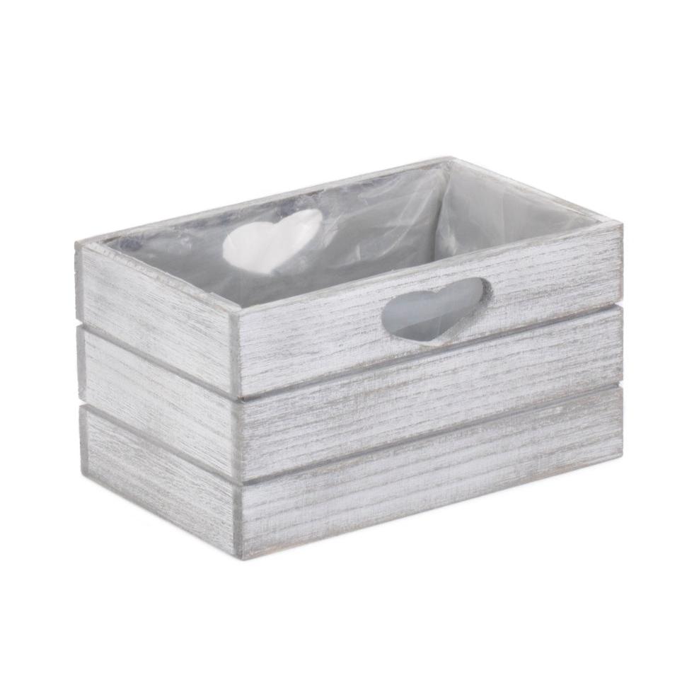 Vintage Heart Cut-Out Planter With Plastic Lining