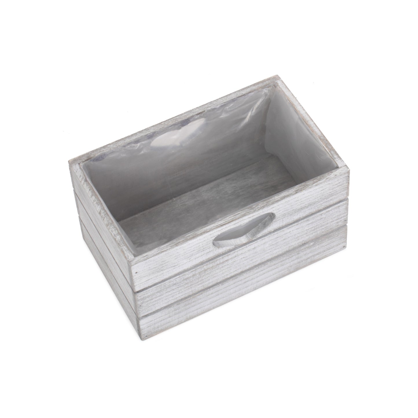 Vintage Heart Cut-Out Planter With Plastic Lining