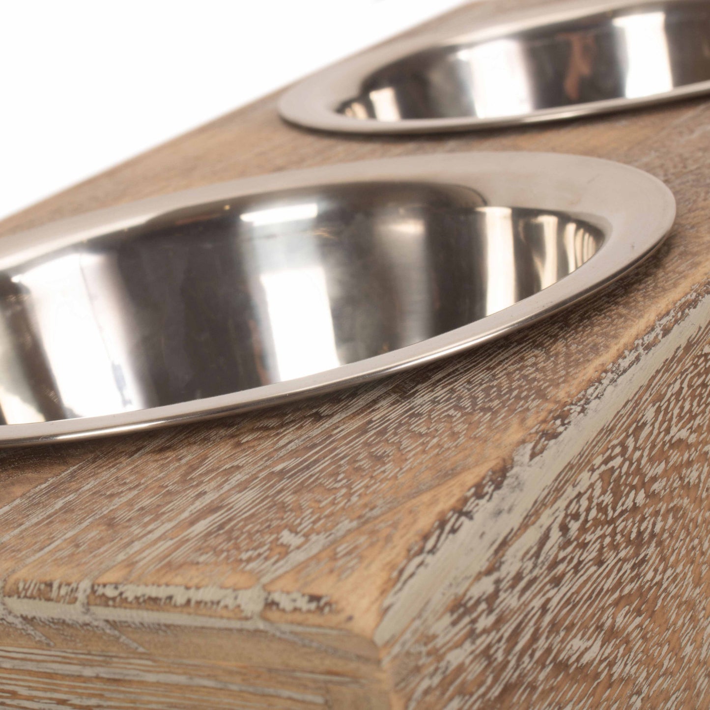 Pet Feeding Station with Stainless Steel Bowls