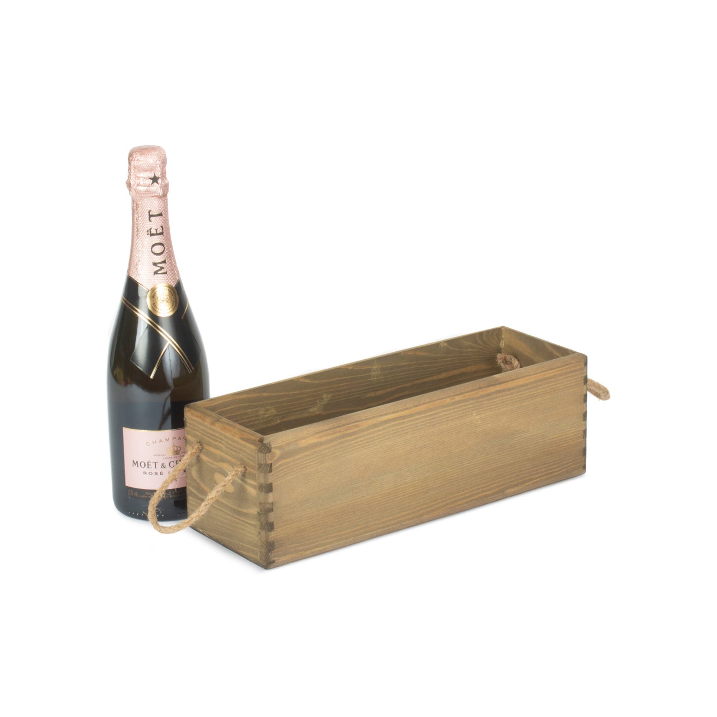 Vintage Fired Wood Champagne & Wine Box