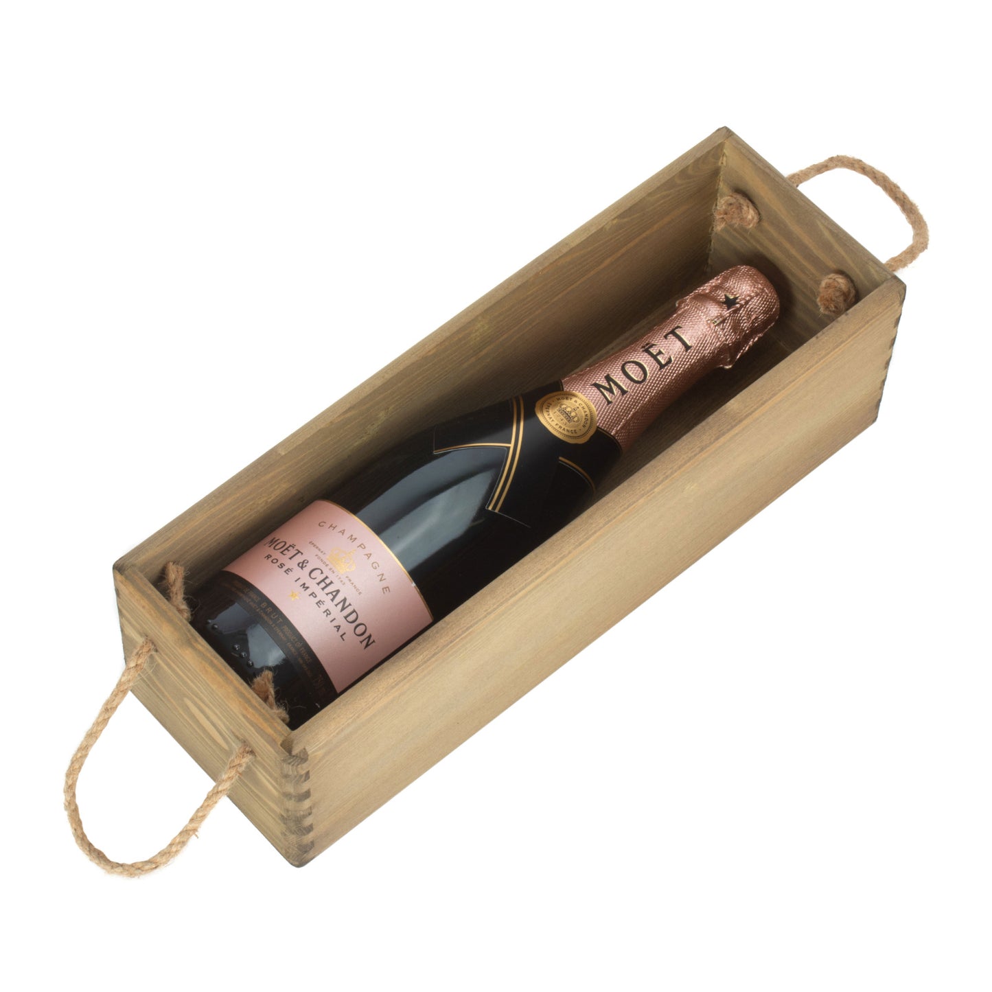 Vintage Fired Wood Champagne & Wine Box