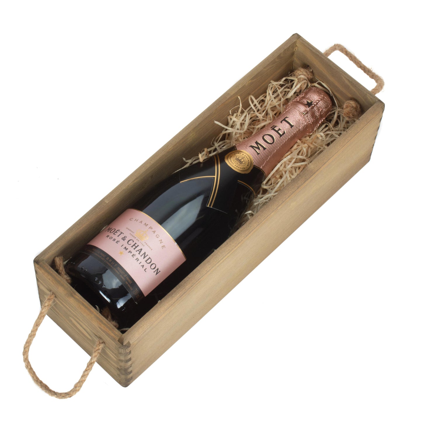 Vintage Fired Wood Champagne & Wine Box