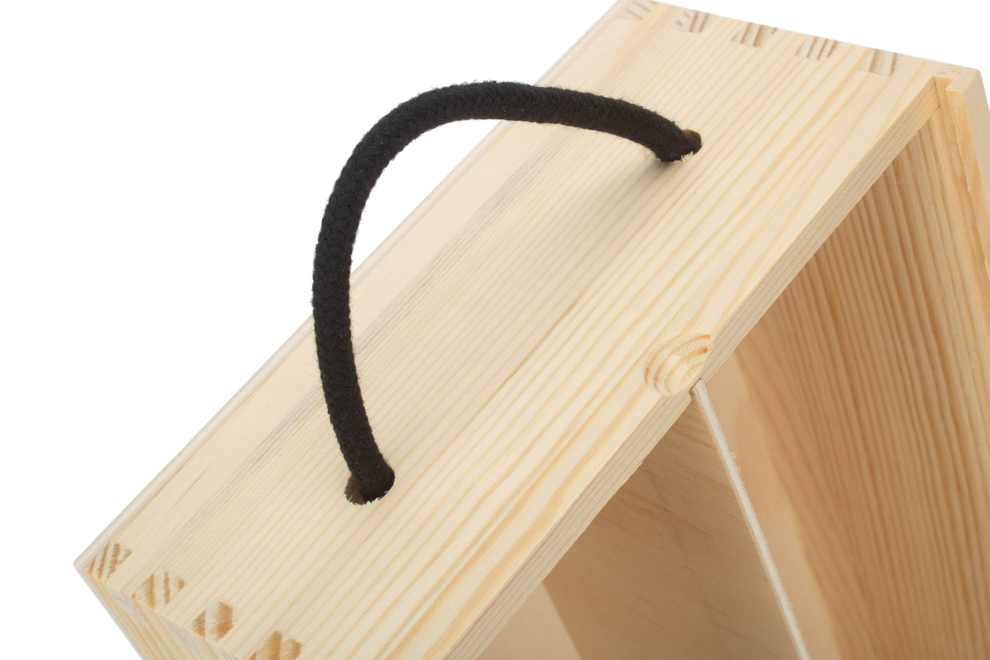 2 Bottle Box with Sliding Wooden Lid