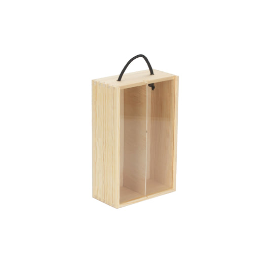 2 Bottle Box with Sliding Acrylic Lid