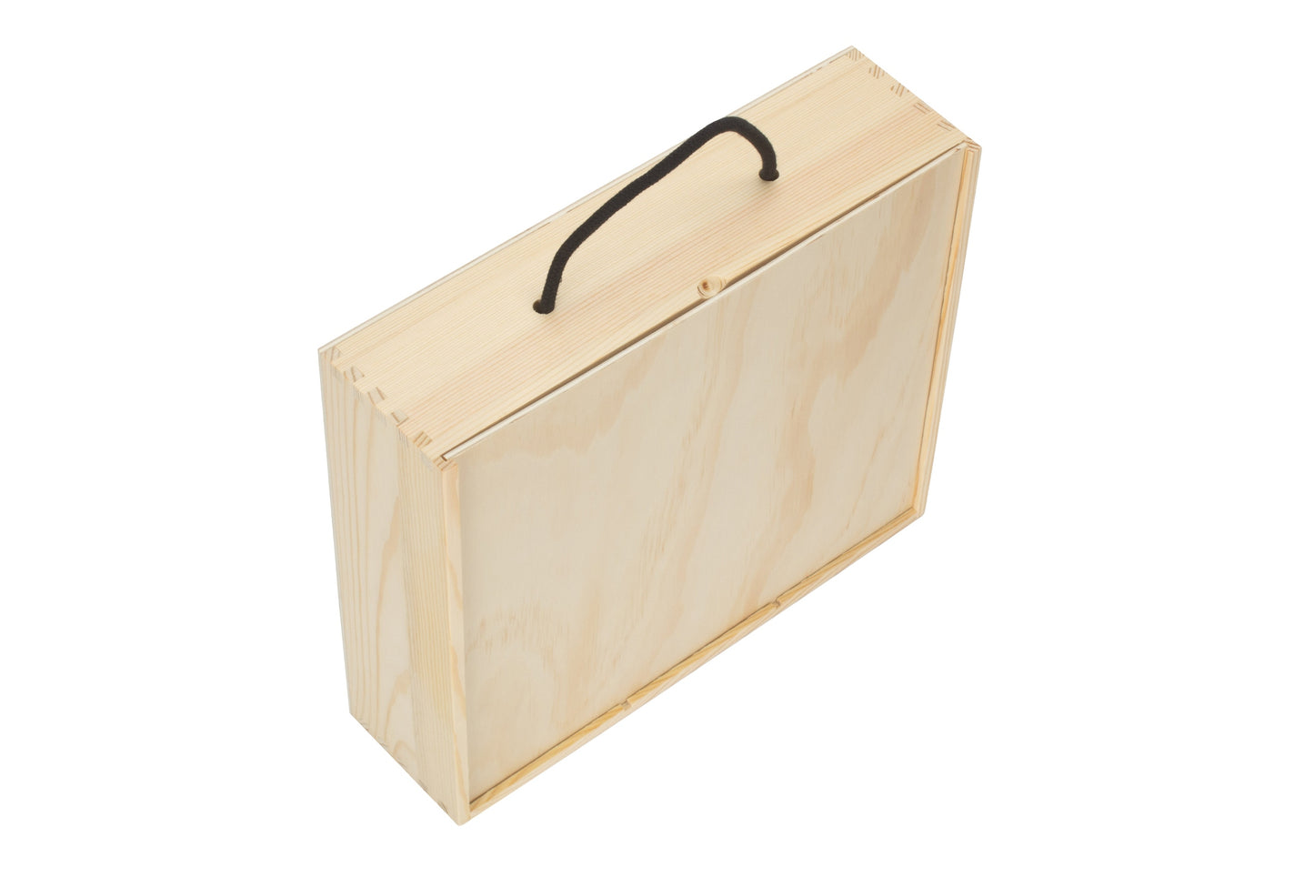 3 Bottle Box with Sliding Wooden Lid