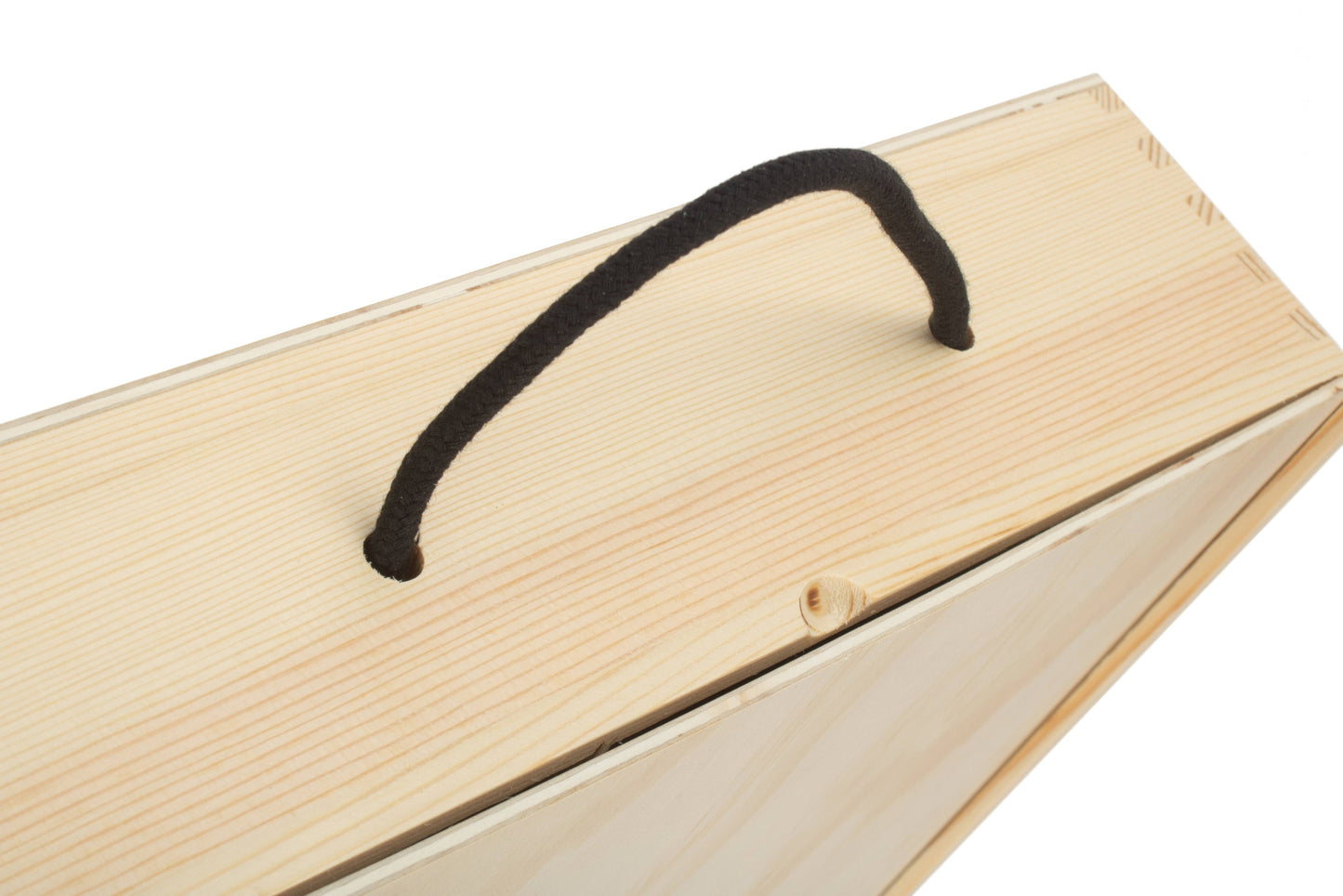 3 Bottle Box with Sliding Wooden Lid