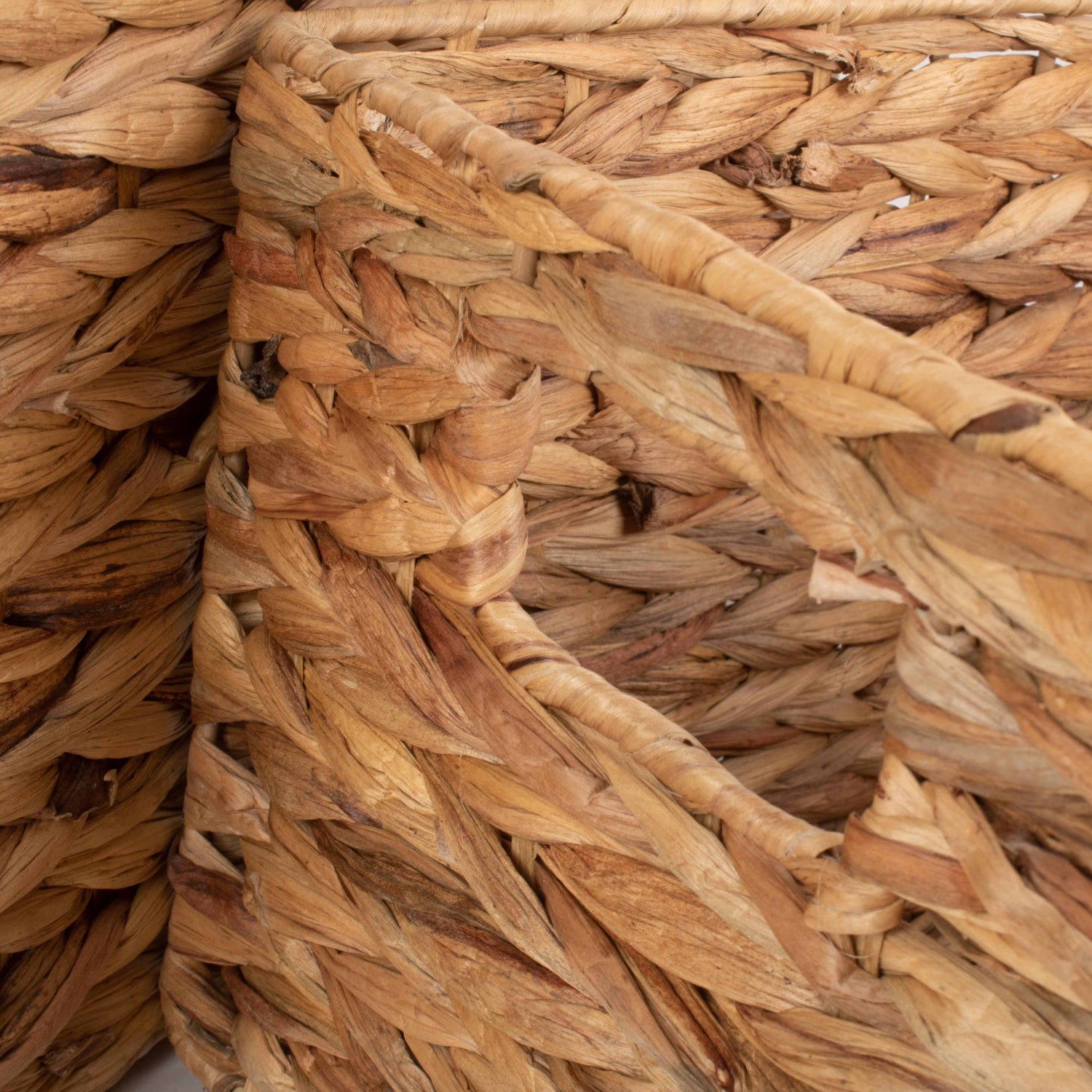 Water Hyacinth Rectangular Storage Basket Set 3