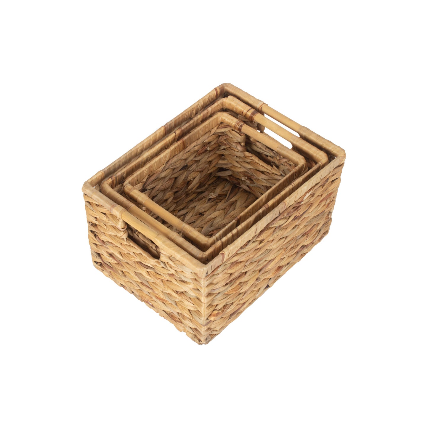 Nordic Water Hyacinth Storage Basket Set 3