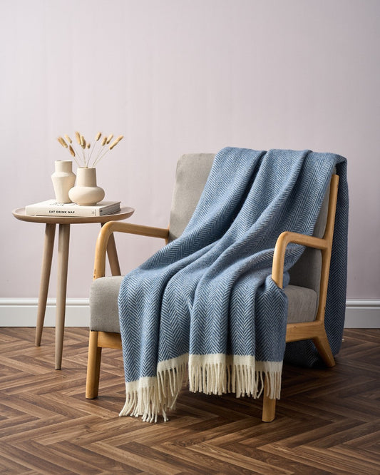 Clifton Herringbone Blanket: Steamship