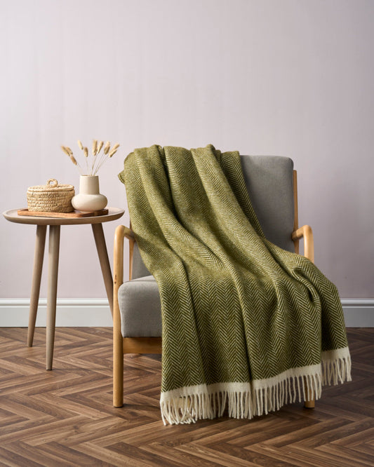 Clifton Herringbone Blanket: Blaise