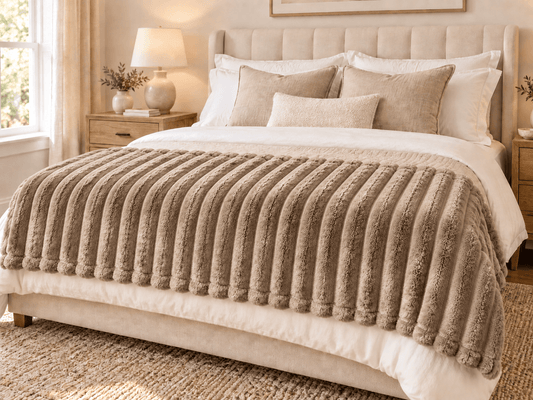 Homestead Textiles Luxury Ribbed Throw