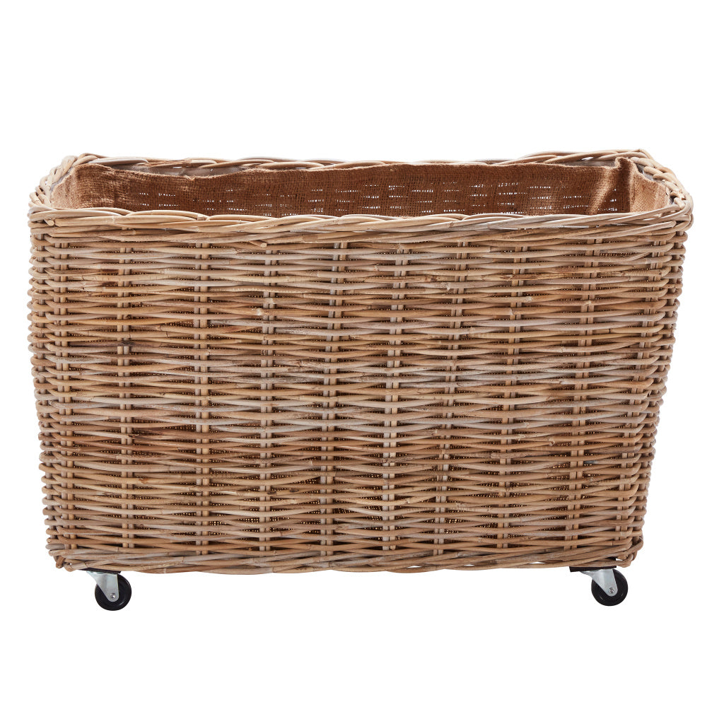 Log Baskets on Wheels