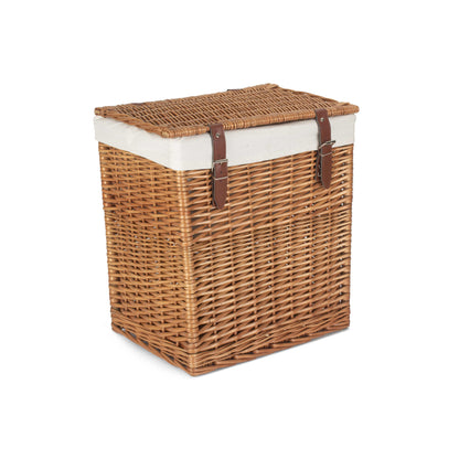 Boutique Double Steamed Wash Willow Laundry Hamper with Lining - Small