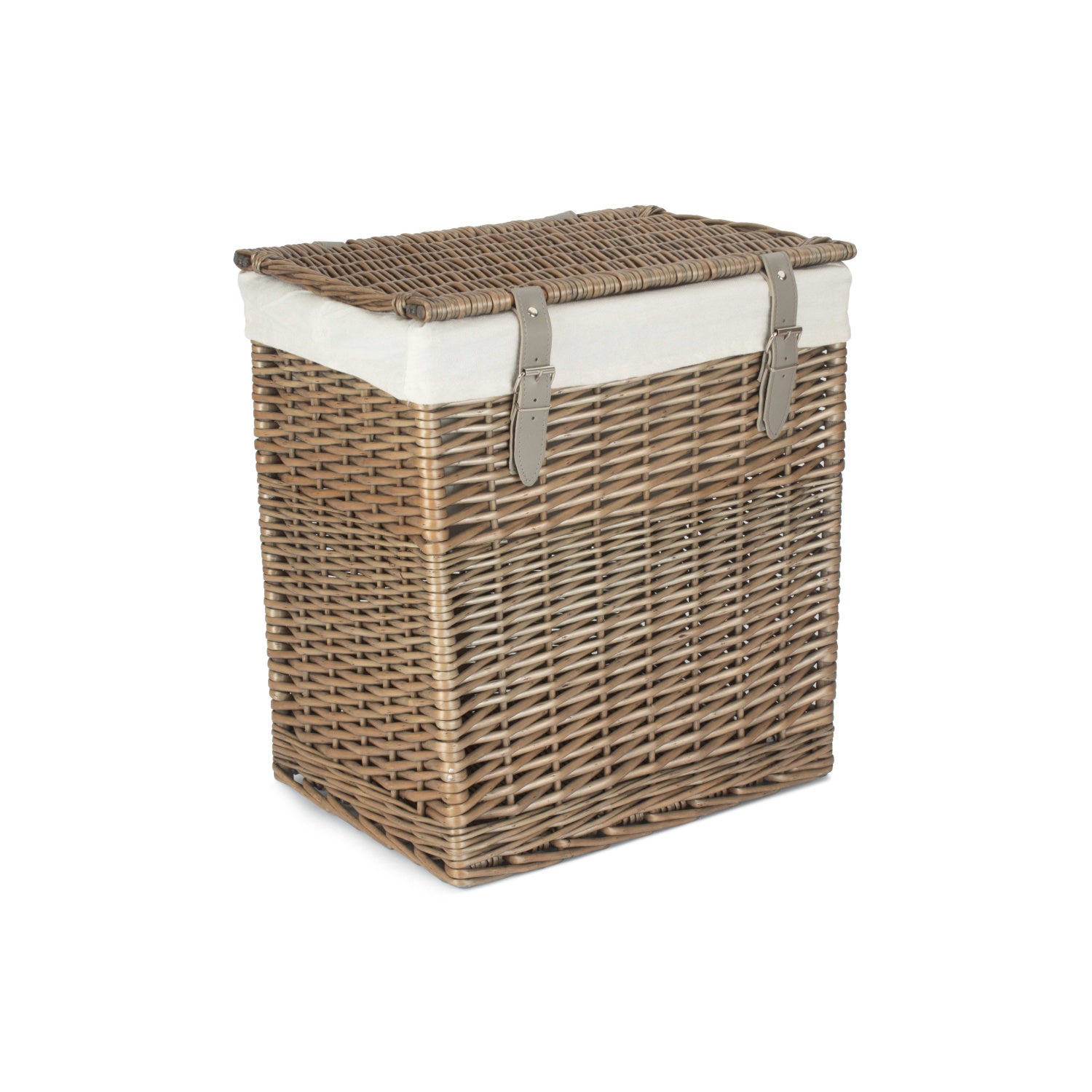 Boutique Antique Wash Willow Storage Laundry Hamper with Lining - Small