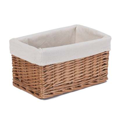 Small Double Steamed Storage Basket with White Lining