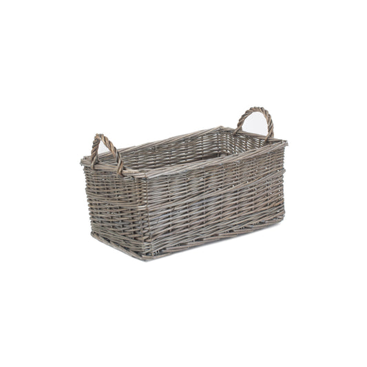 Small Shallow Antique Wash Storage Basket