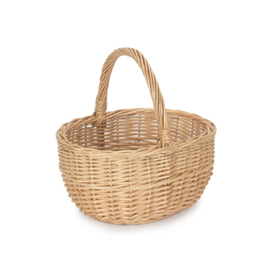 Small Buff Oval Shopper