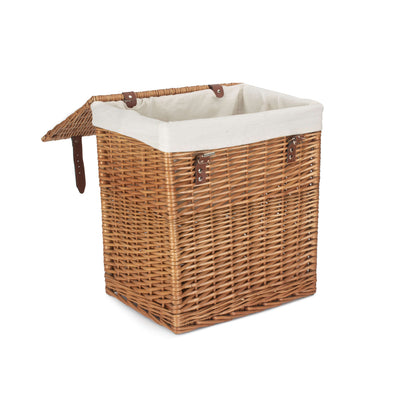 Boutique Double Steamed Wash Willow Laundry Hamper with Lining - Small