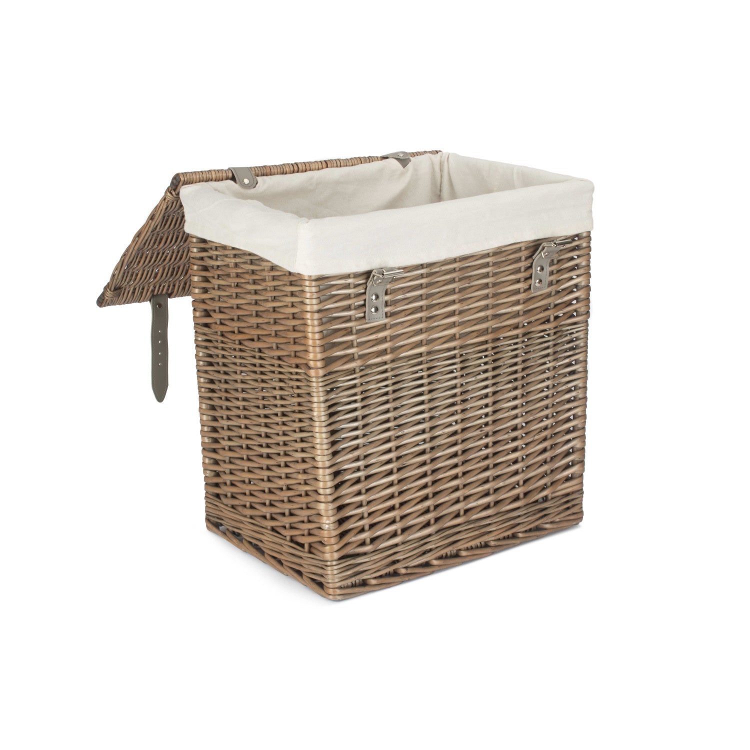 Boutique Antique Wash Willow Storage Laundry Hamper with Lining - Small