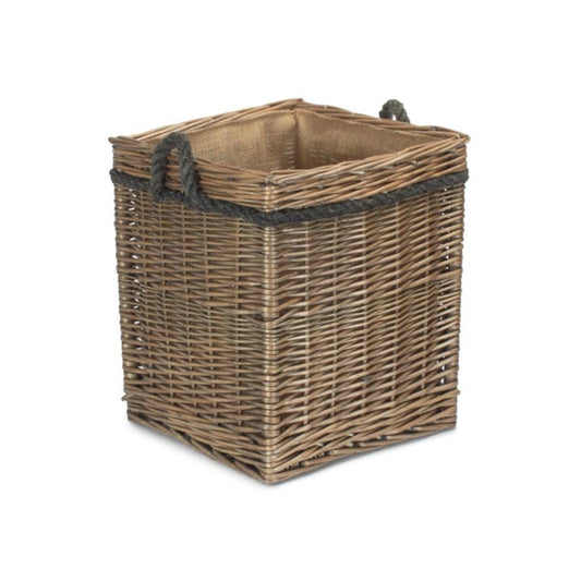 Antique Wash Willow Square Storage Basket Size 1 - Small