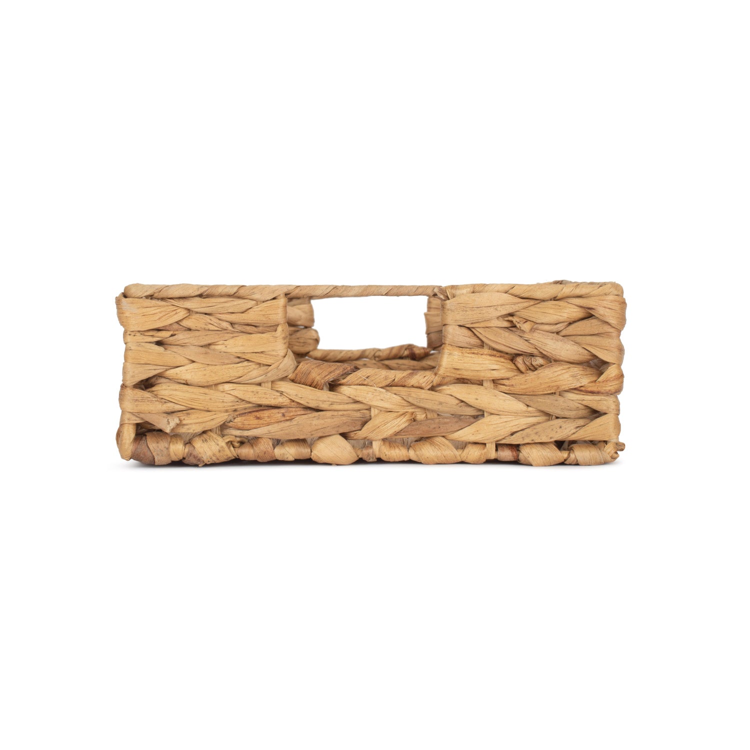 Small Water Hyacinth Shallow Rectangular Storage Tray Basket