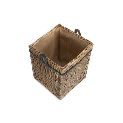 Antique Wash Willow Square Storage Basket Size 1 - Small