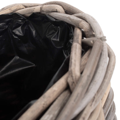 Small Rattan Round Planter With Plastic Lining