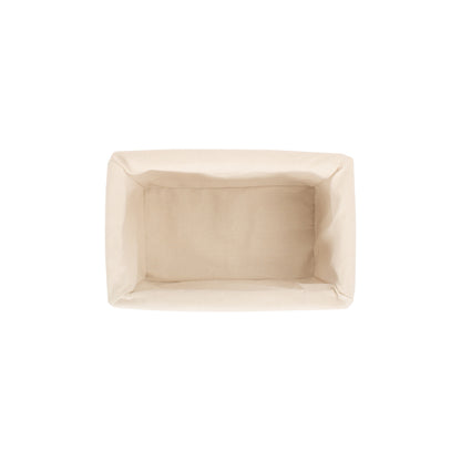 Small White Wash Willow Storage Basket with White Lining