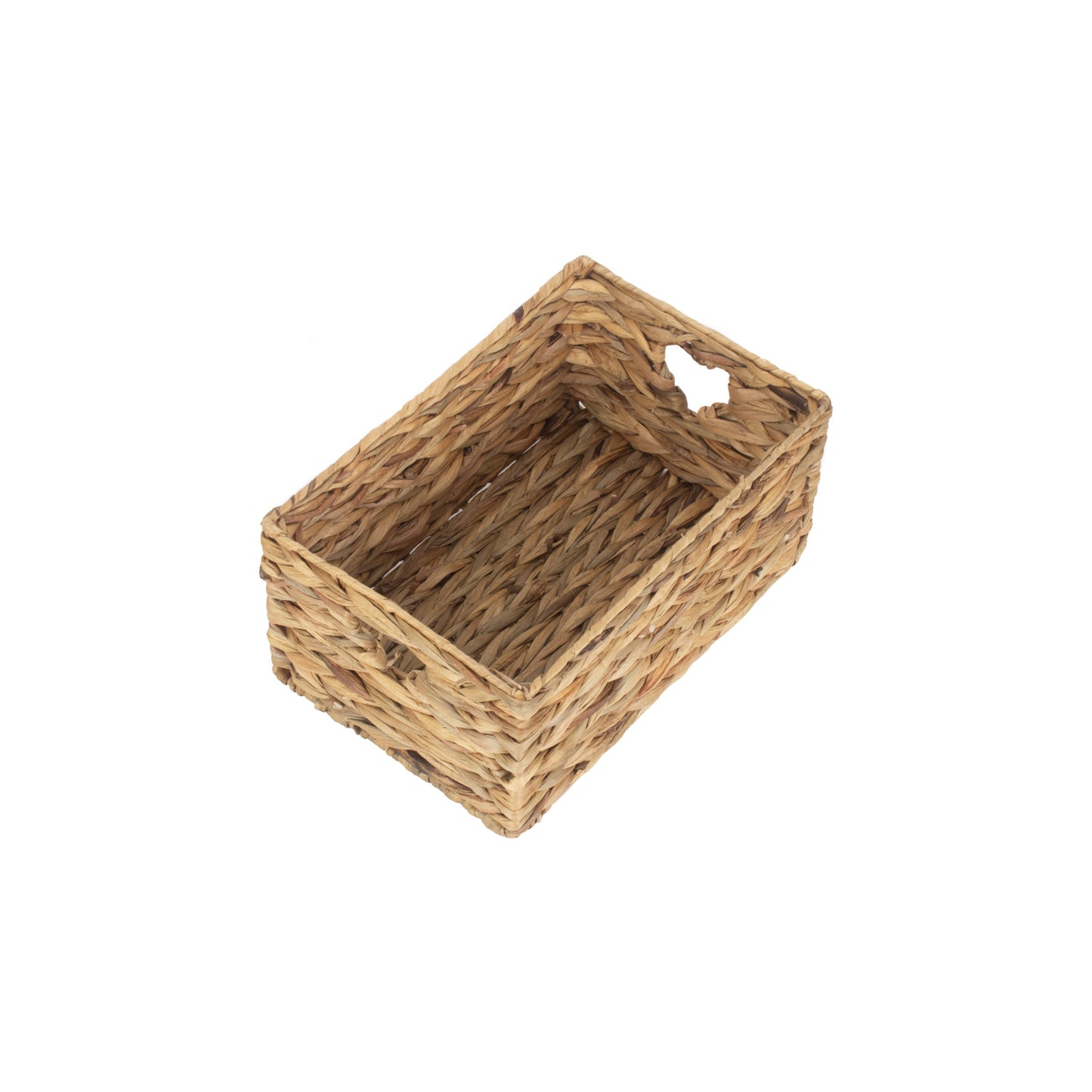 Small Water Hyacinth Storage Basket Size 1 With Heart Cut-out