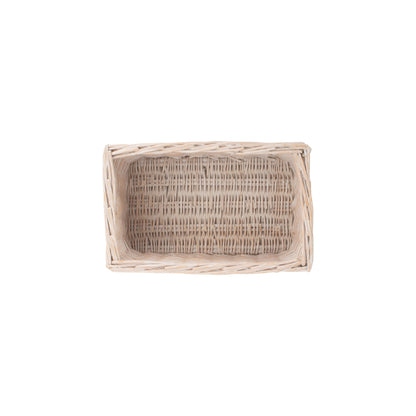Small White Wash Willow Storage Basket