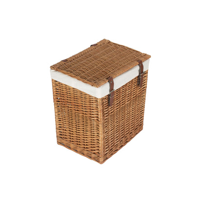 Boutique Double Steamed Wash Willow Laundry Hamper with Lining - Small